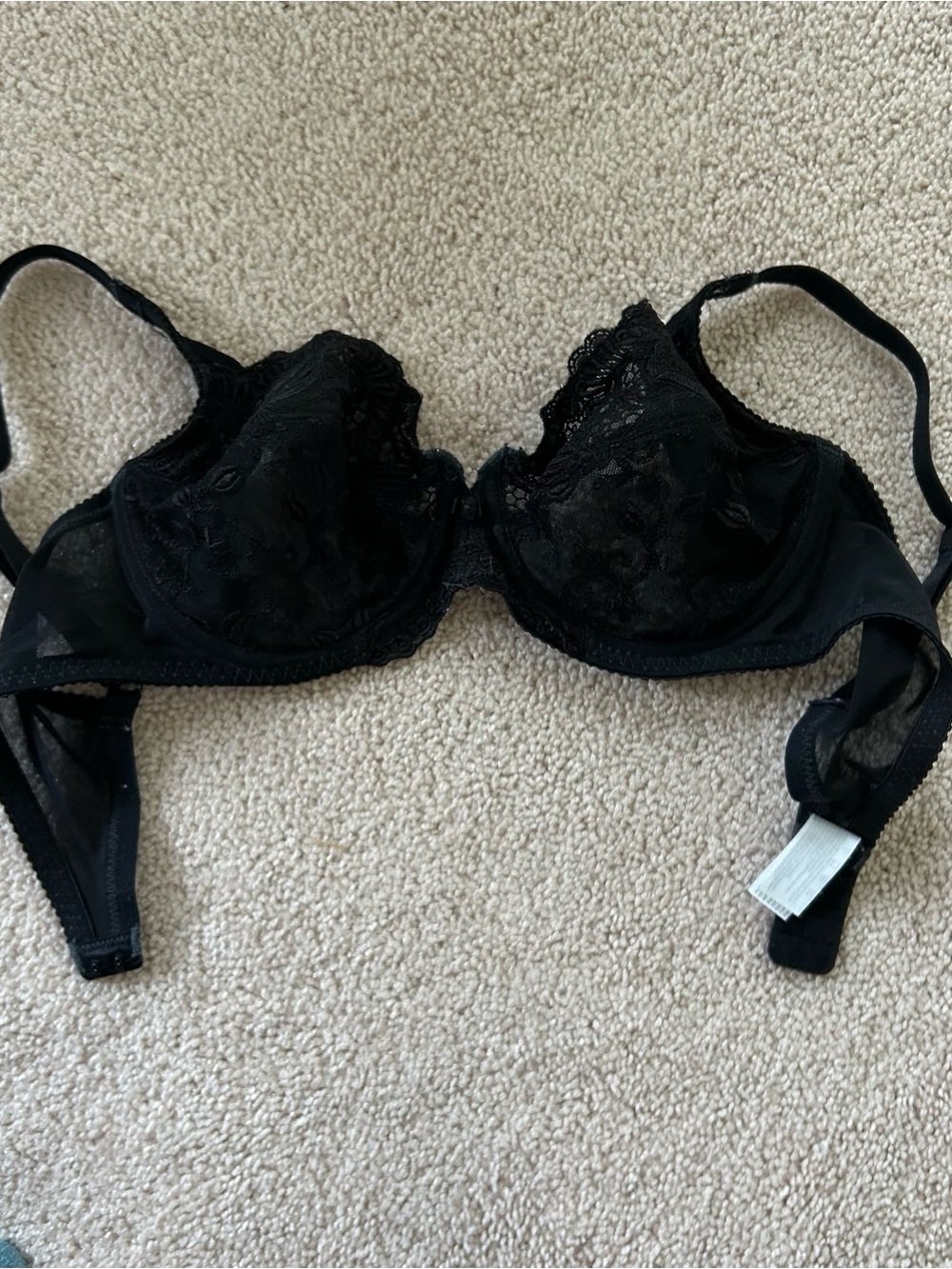 Wacoal Black Lace Demi Underwire Bra